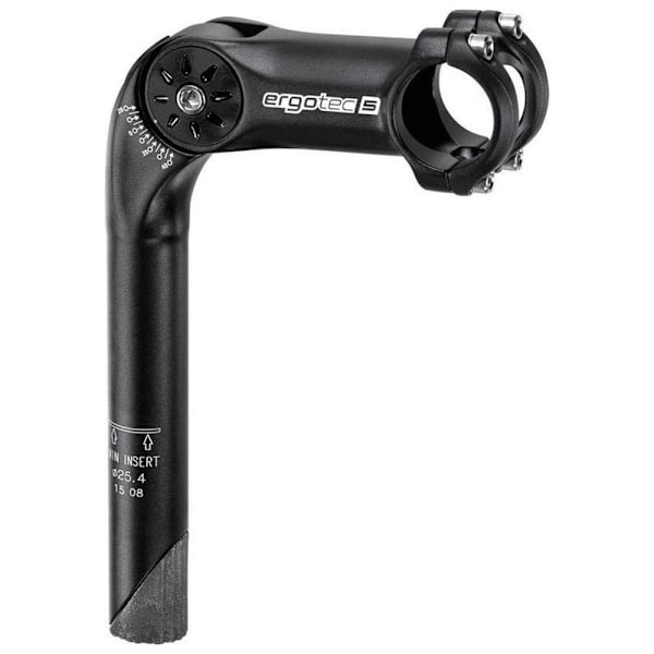 Ergotec Justerbar Stilk Octopus Xl 31.8/25.4 Mm Sort 100 mm / -20º - 40º