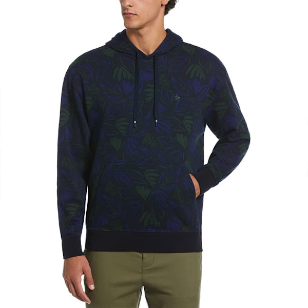 Original Penguin Organic Aop Floral Fleece Huvtröja Svart M Man