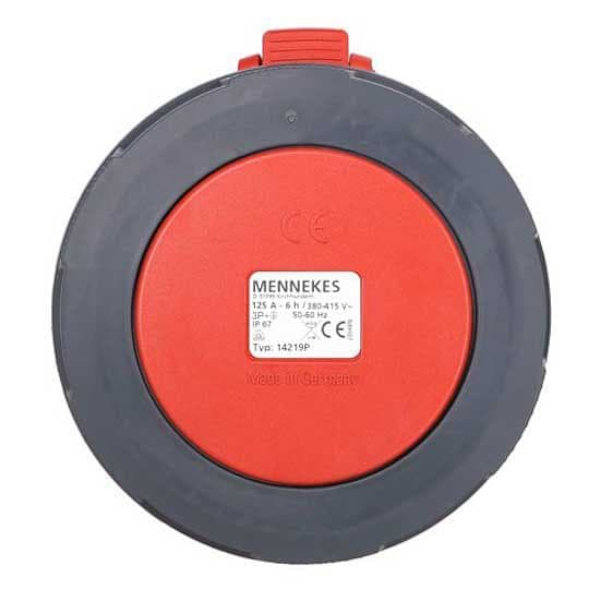 Mennekes Power Top Xtra 125a Ip67 400v 4 Stolpar Kvinna Plugg Röd