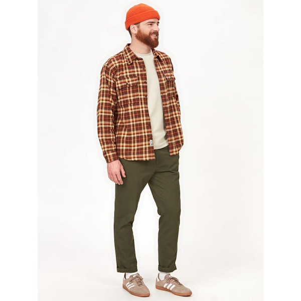 Marmot Doran Midweight Flannel Ls Skjorte Med Lange ærmer Brun L Mand