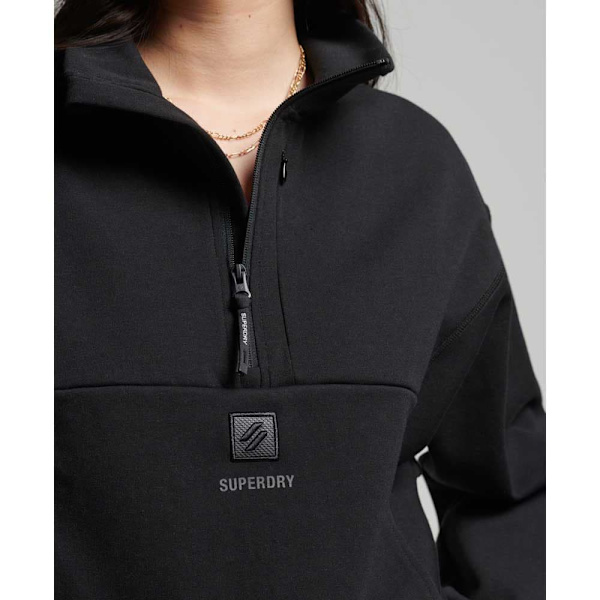 Superdry Tröja Med Halv Dragkedja Code Tech Batwing Svart XL Kvinna