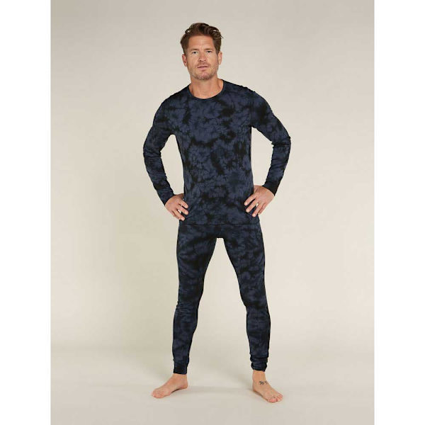 Icebreaker Merino 200 Oasis Cloud Dye Langærmet Baselayer Sort,Grå XL Mand