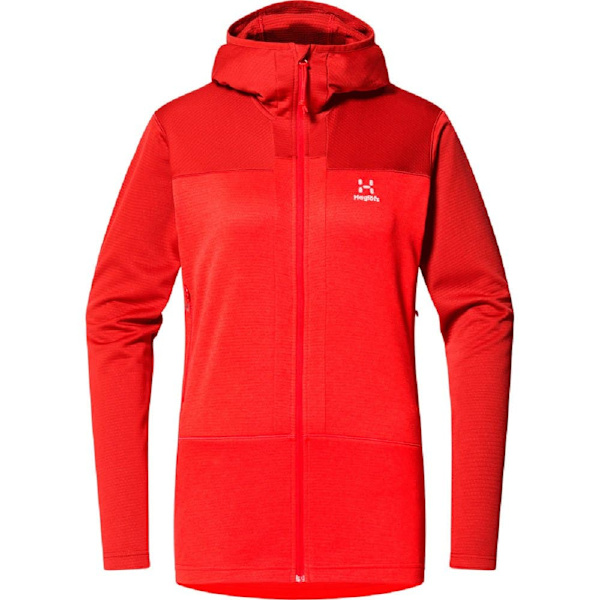 Haglofs Roc Flash Mid Sweatshirt Med Lynlås Rød S Kvinde