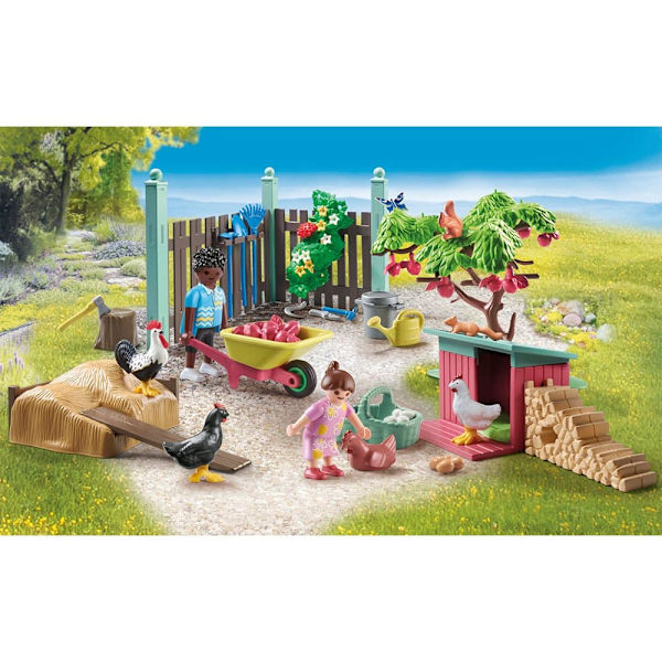 Playmobil Little Chicken Farm In The Tiny House Garden Construction Game