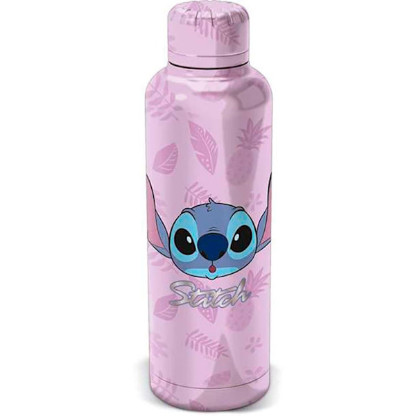 Stor Rustfrit Stål Stitch Palmer Termo Vandflaske 515ml Rosa