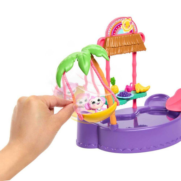 Enchantimals Abe Med Pool Og Tilbehør Minidukke Sunshine Island Rosa