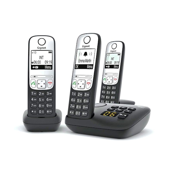 Gigaset Trådløs Fastnettelefon A690 A Trio Sort Sort