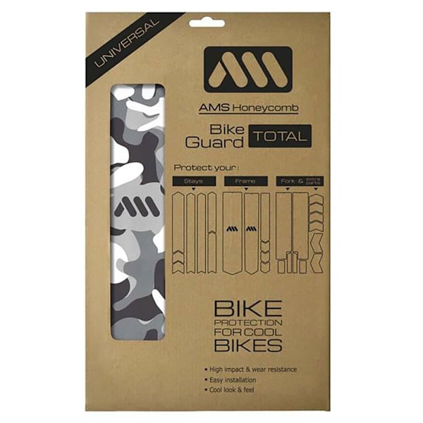 All Mountain Style Frame Guard Total Stickers Honeycomb Grå