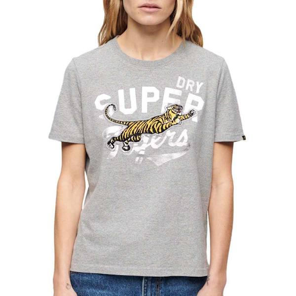 Superdry Reworked Classics Relaxed Lyhythihainen T-paita Harmaa M Nainen