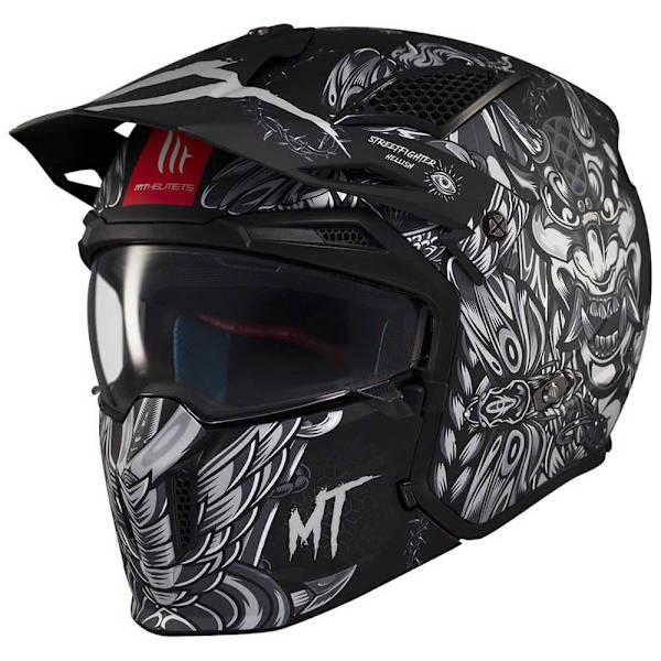 Mt Helmets Streetfighter Sv Hellish Modulaarinen Kypärä Musta M