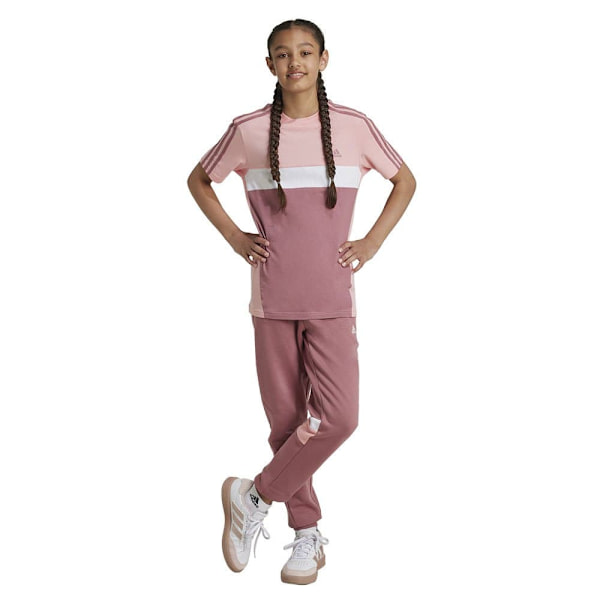 Adidas Tiberio 3 Stripes Colorblock Fleece Joggers Rosa 9-10 Years Pojke