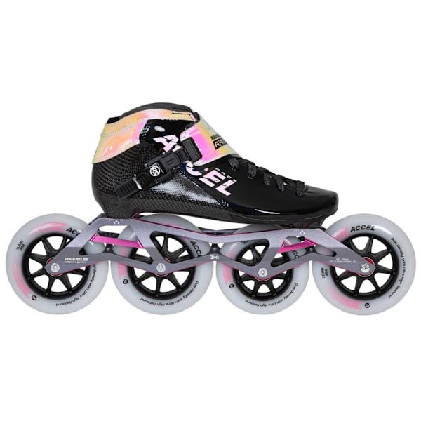 Powerslide Rullskridskor Accel Race 110/100 Svart,Rosa EU 36