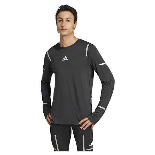 Adidas Ultimate Running Reflective T-shirt Med Lange ærmer Sort S Mand