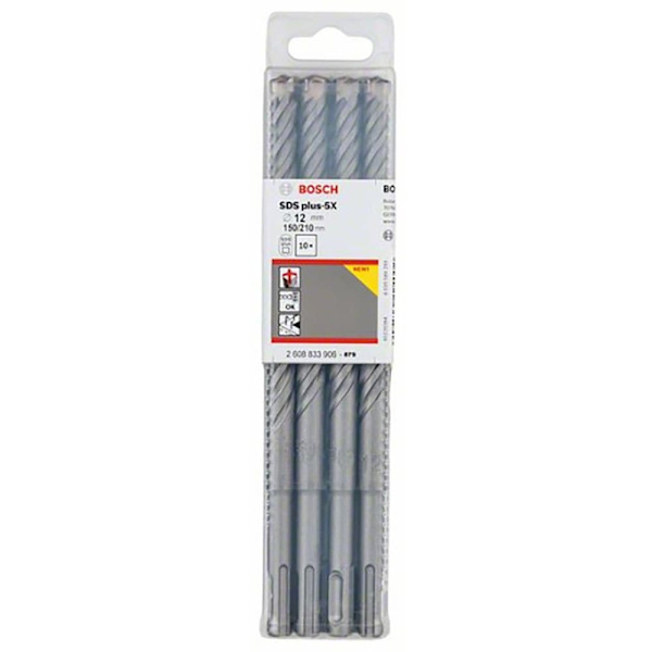 Bosch Professional Betonbor Sds Plus-5x 12x150x210 Mm 10 Enheder Søvfarvet
