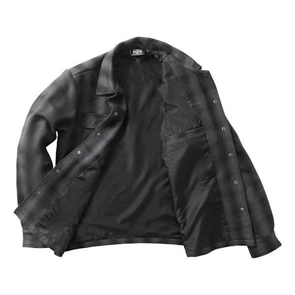 West Coast Choppers Jakke Wool Lined Plaid Sort 2XL Mand