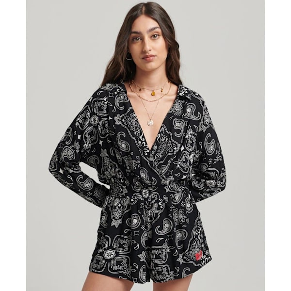 Superdry Romper Vintage Beach Musta L Nainen
