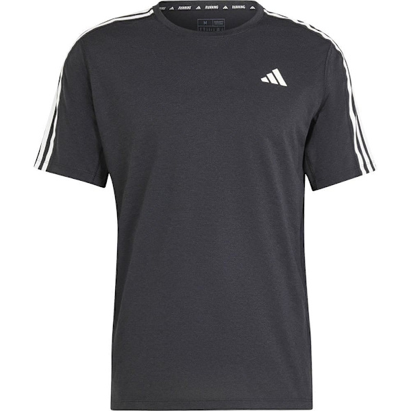 Adidas Stripes Kortærmet T-shirt Own The Run Excite 3 Sort XL / Regular Mand