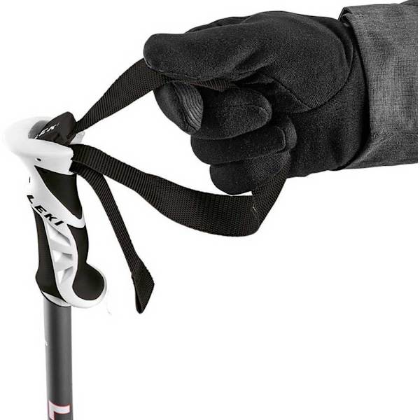 Leki Alpino Polakker Qntm Sort 135 cm