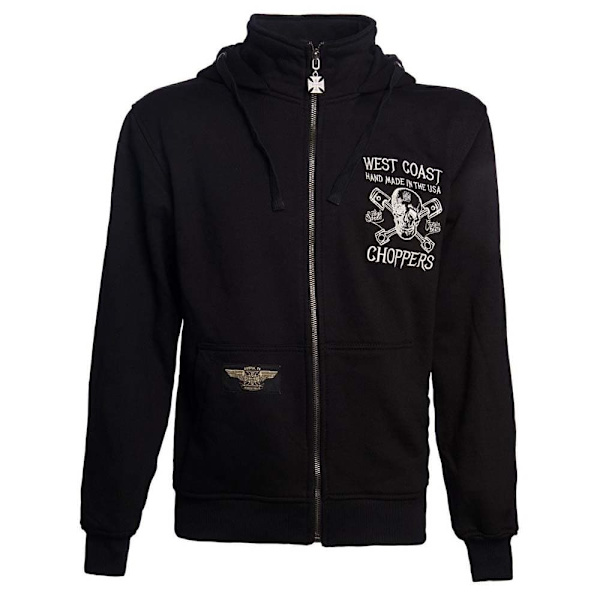 West Coast Choppers Sweatshirt Med Fuld Lynlås High Speed Sort M Mand