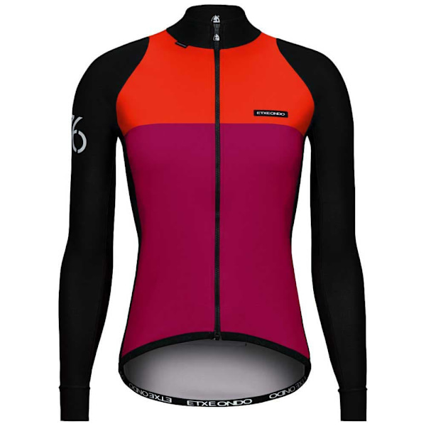 Etxeondo Jakke Obena Orange,Sort XL Kvinde