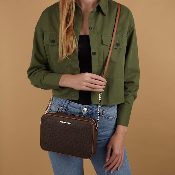 Michael Kors Crossbody Jet Set Lg Ew Brun  Man