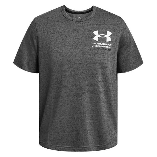 Under Armour Lyhythihainen T-paita Rival Terry Colorblock Harmaa S / Regular Mies