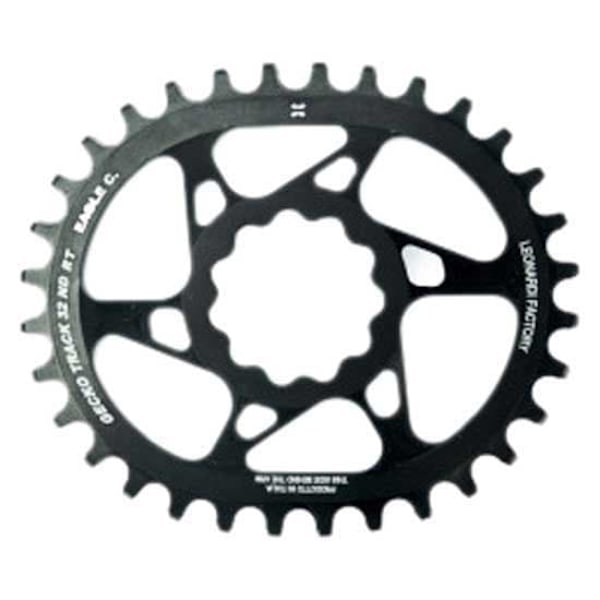 Leonardi Racing Oval Kædering Med Direkte Montering Gecko Track Rotor Rex 1/2 Sort 32t