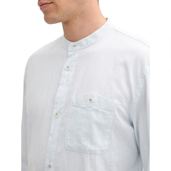 Tom Tailor Structured Pitkähihainen Kauluspaita Valkoinen 2XL Mies
