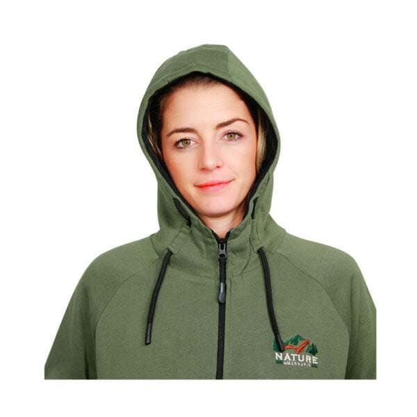 Marsupio Sweatshirt Med Fuld Lynlås Nature  M