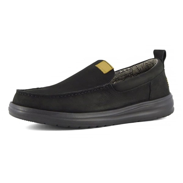 Hey Dude Wally Grip Moc Craft Leather Sko Sort EU 43 Mand