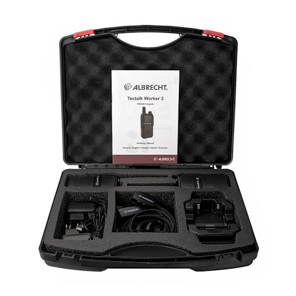 Albrecht Walkie-talkies Tectalk Worker 3 2 Enheder Sort