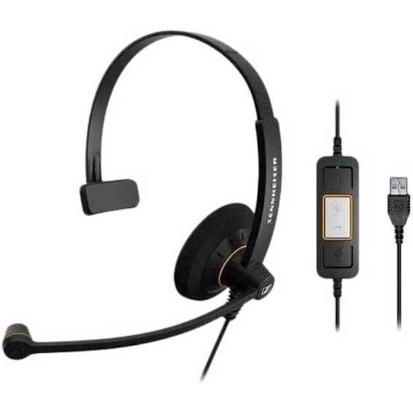Sennheiser Hovedtelefoner Sc30 Usb Ml Sort