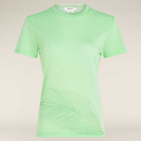 Icebreaker Merino Core Plume T-shirt Med Korte ærmer Grøn S Kvinde