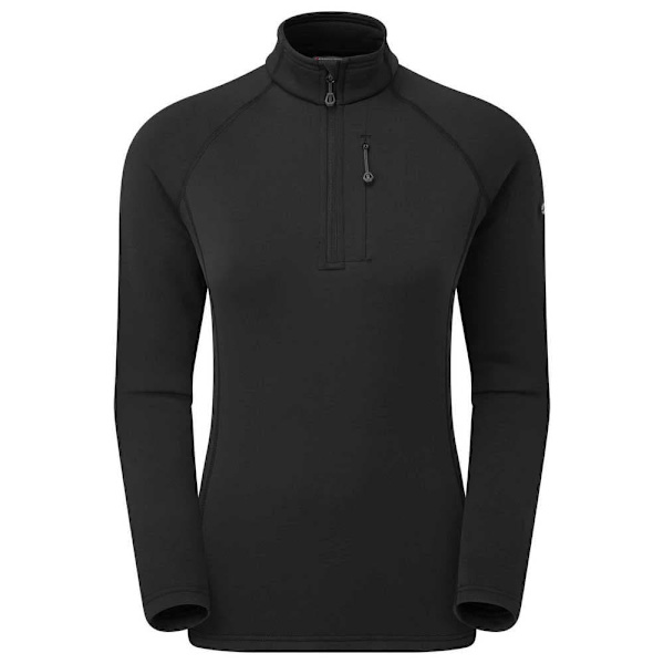 Montane Fury Fleecejakke Med Halv Lynlås Sort M Kvinde