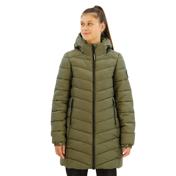Superdry Fuji Mid Padded Jakke Grøn S Kvinde