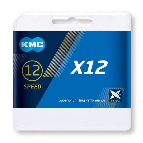 Kmc Vej/mtb Kæde X12 Sort,Gylden 126 Links