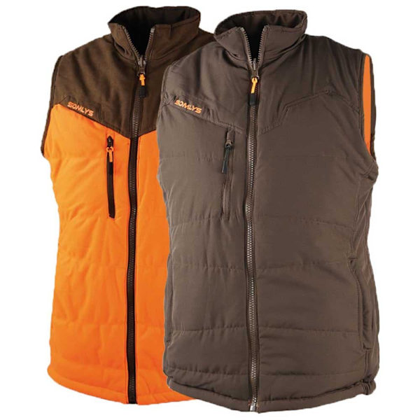 Somlys Vändbar Väst Thermo Hunt Brun,Orange L