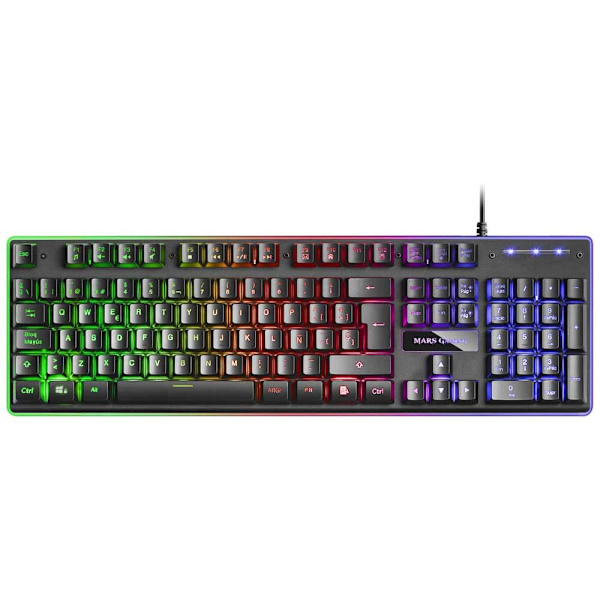 Mars Gaming Mcpx Mus Og Tastatur+musemåtte Gaming Sort Spanish QWERTY