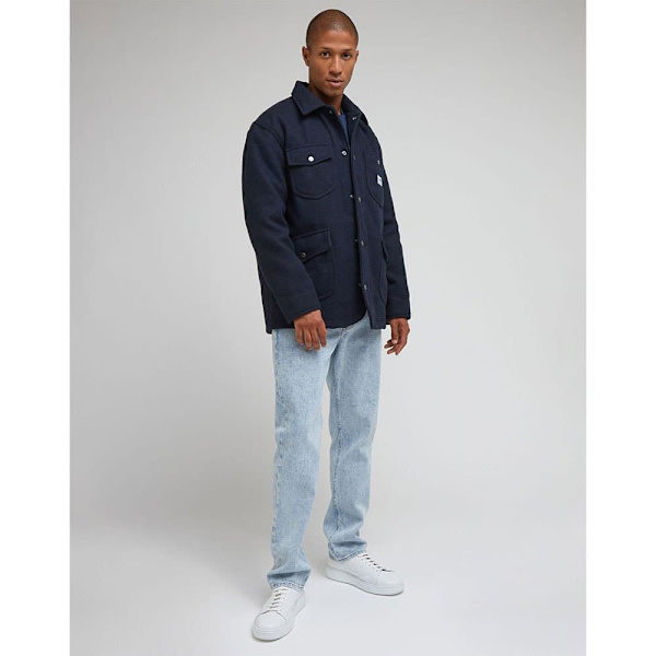 Lee Jakke 112342487 Wool Blå S Mand