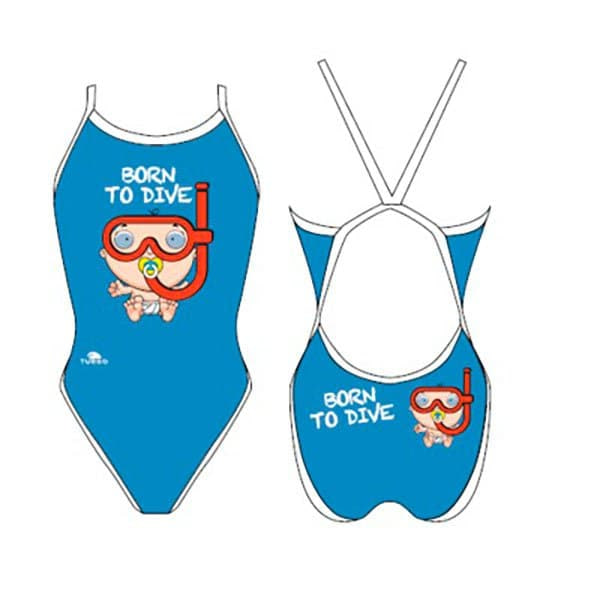 Turbo Badedragt Born To Dive Blå M Kvinde