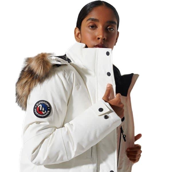 Superdry Jacka Everest Down Snow Vit M Kvinna