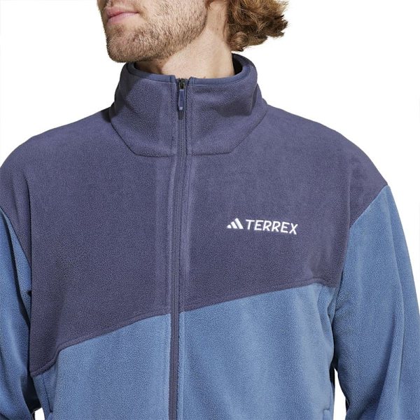 Adidas Terrex Multi Fleecejakke Med Fuld Lynlås Blå L Mand
