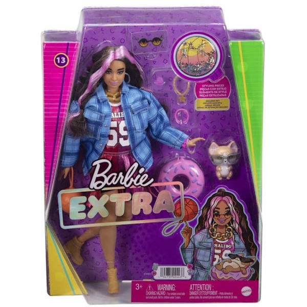 Barbie Med Basketballtrøje Og Hundelegetøjsdukke Extra Flerfarvet 3 Years