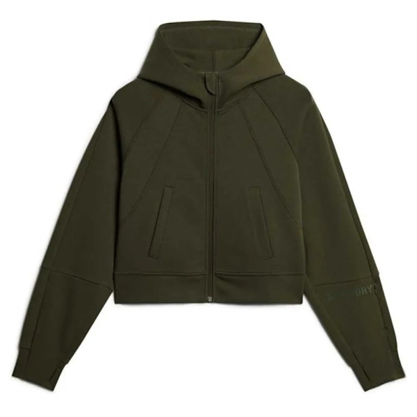 Superdry Sport Tech Relaxed Sweatshirt Med Lynlås Grøn M Kvinde