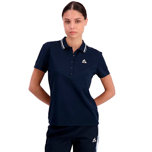 Le Coq Sportif Heritage N°1 Kortärmad Polotröja Blå L Kvinna