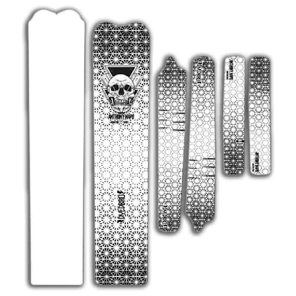 Dyedbro Ram Skydda Klistermärken Anthony Napo Bmx Signature Series Silver