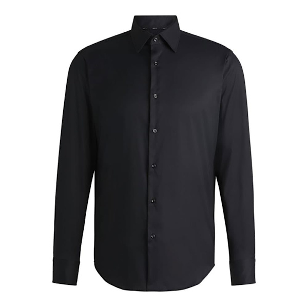 Boss P-joe-kent-c1-222 Skjorte Med Lange ærmer Sort 40 Mand