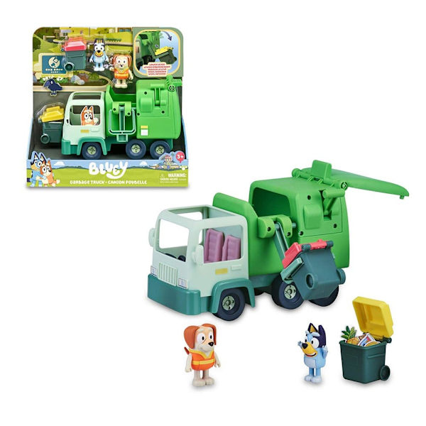 Bluey Trash Truck Figur Grönt