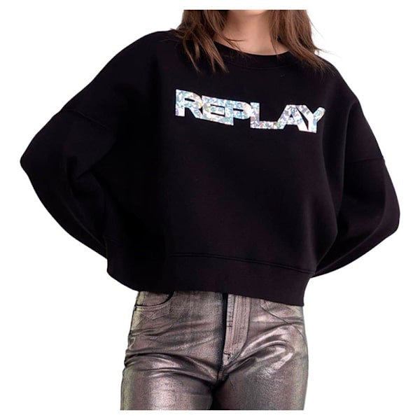 Replay Sweatshirt W3992e.000.22706 Sort 2XS Kvinde