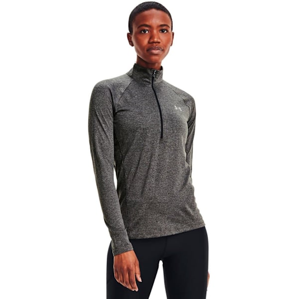 Under Armour T-shirt Med Halv Lynlås Tech Solid Grå S Kvinde